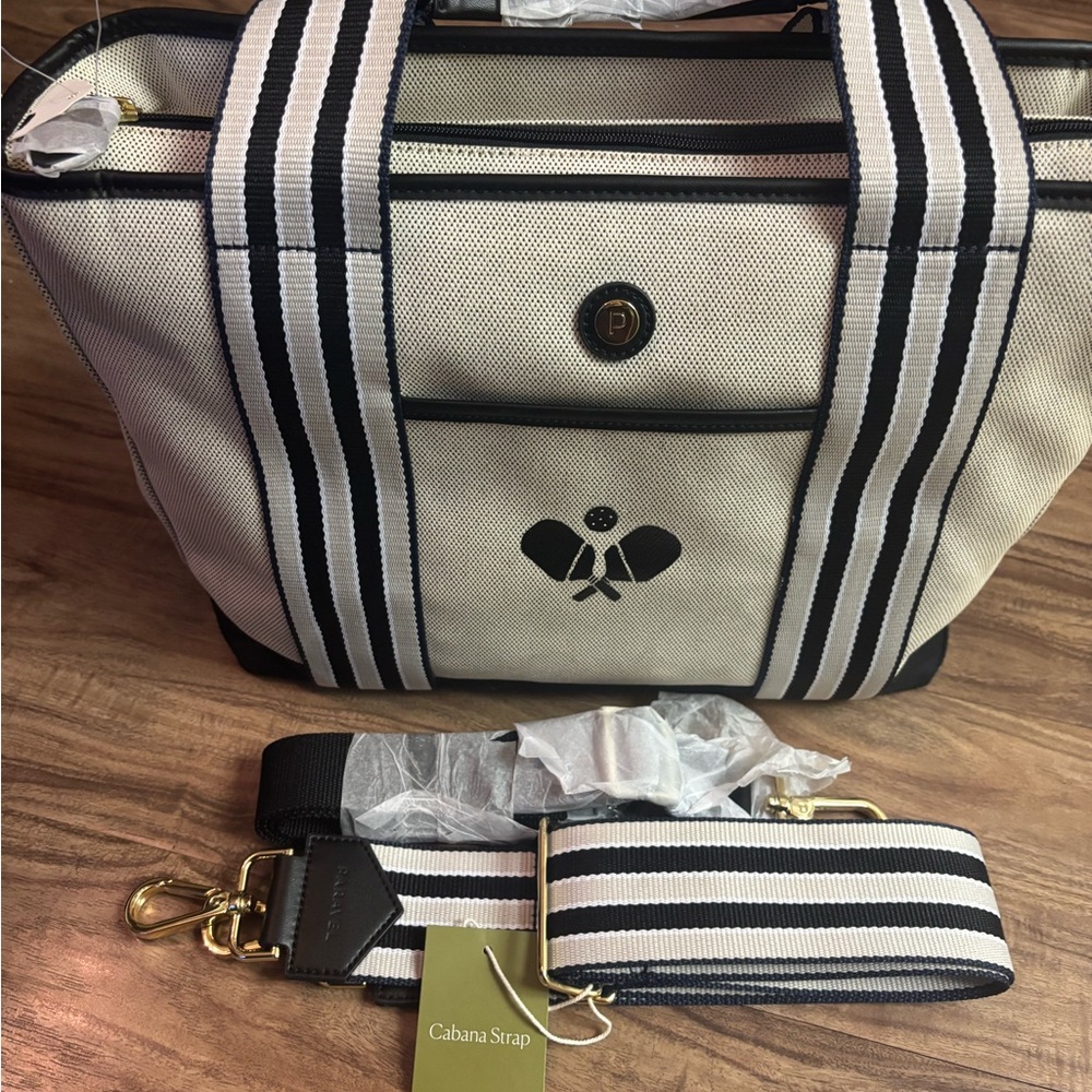 Paravel Cabana Tote Bag | Made with Recycled Canvas Material & Vegan Leather
